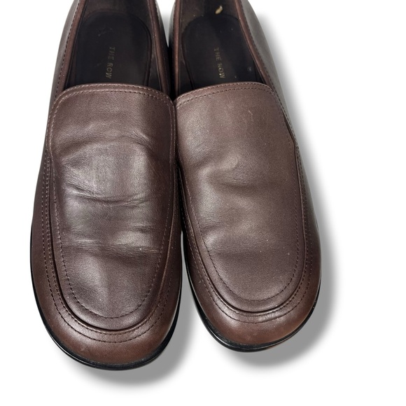 The Row Calfskin Loafers Brown Leather Size 38/7.5 Made In Italy Quiet Luxury - Picture 9 of 13